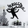 Wallity Lupo 1 Escultura de Pared de Metal Negra